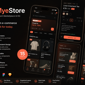 eCommerce Shop Mobile UI - iOS and Android